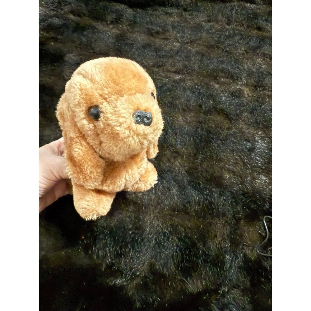 Dakin Golden Cocker Spaniel Puppy Dog Plush Nutshell Stuffed 7 Inch Vintage 1978